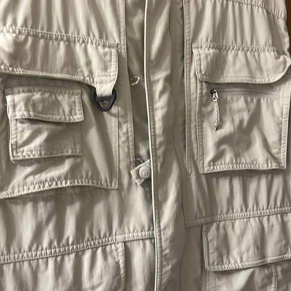 Columbia GRT Omni Dry Men's XL Zip Fishing Vest  Khaki Nylon Multi Pockets - Picture 3 of 13